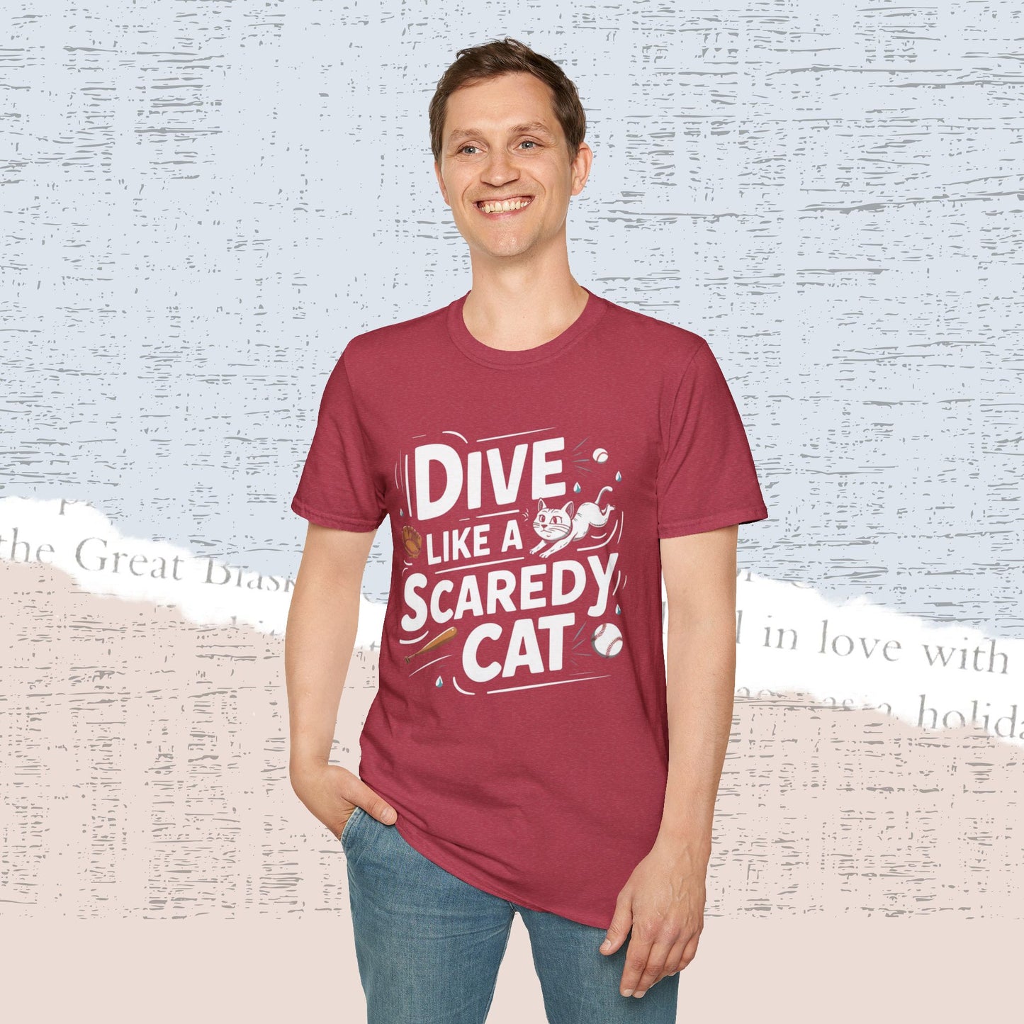 Dive Like Scaredy Cat Cotton Men Tee