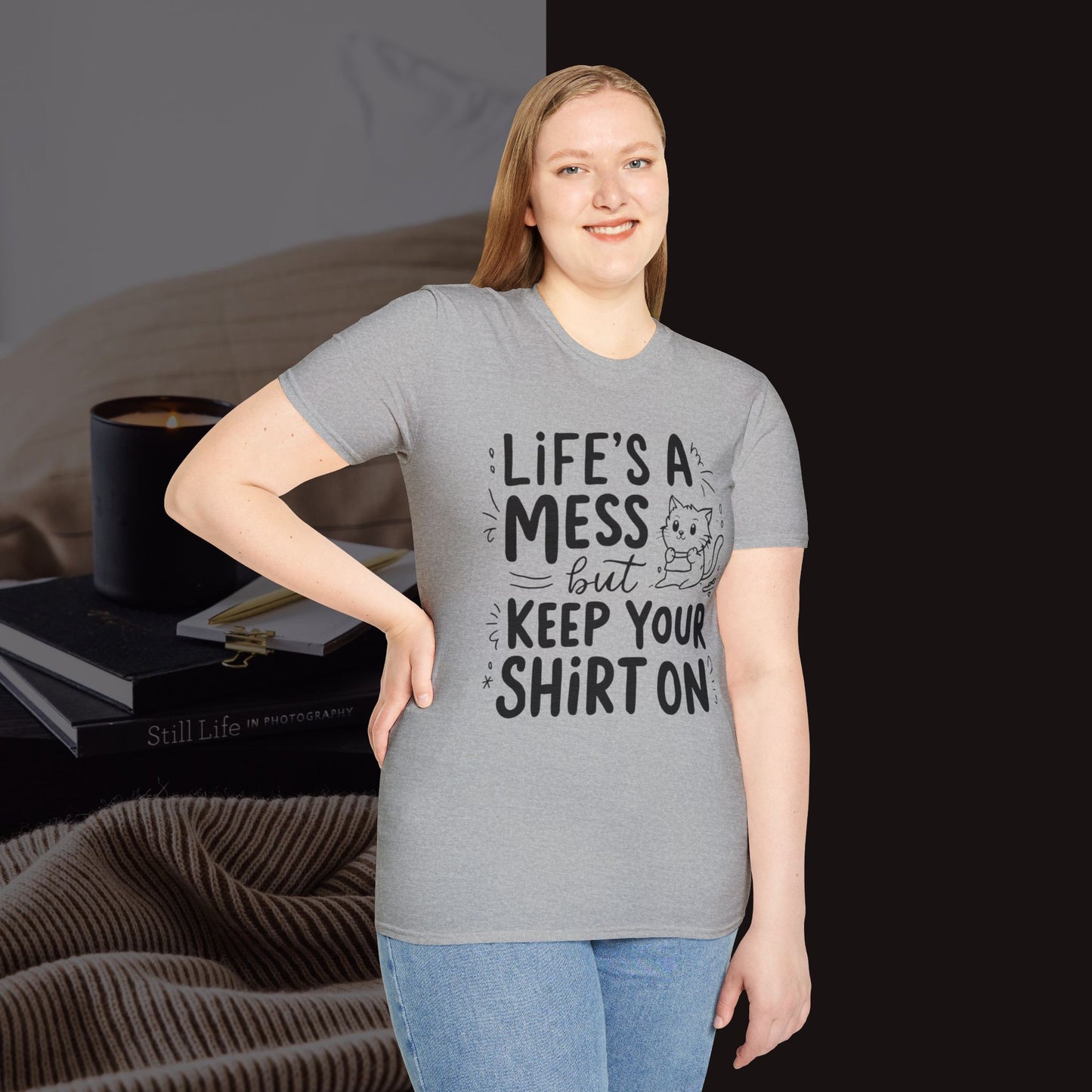 Life Messy Cotton T-Shirt
