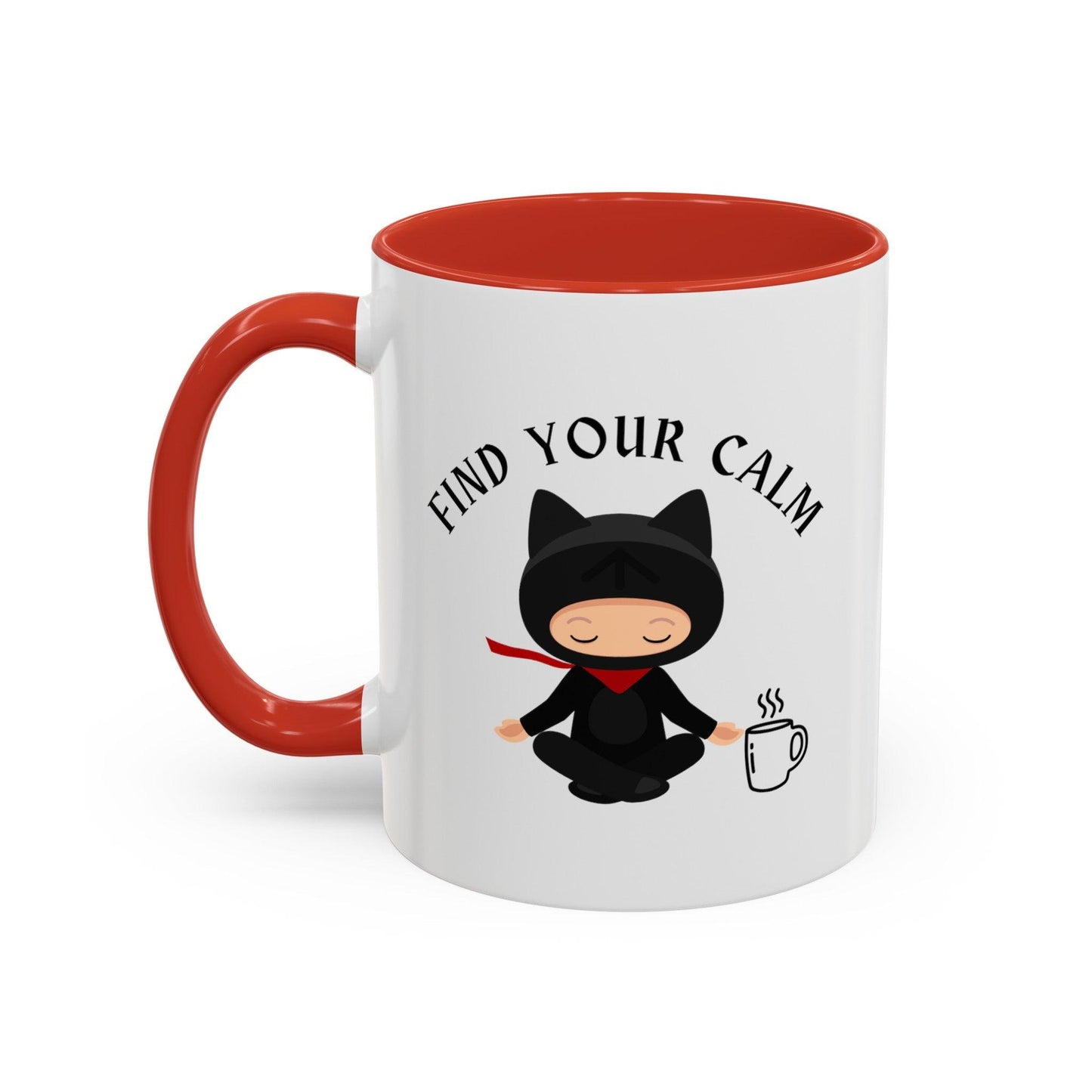 Billien Purrfect Sleep Printify 11 oz 11oz accent mug Coffee Mugs Holiday Picks Home & Living Kitchen Mugs Spring Essentials two tone White base