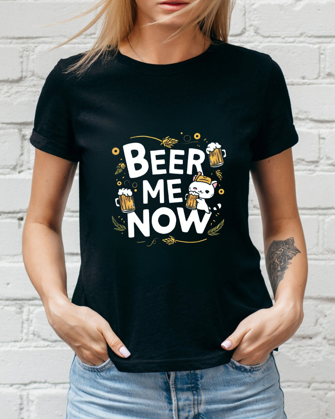 Beer Me Now Cotton T-Shirt