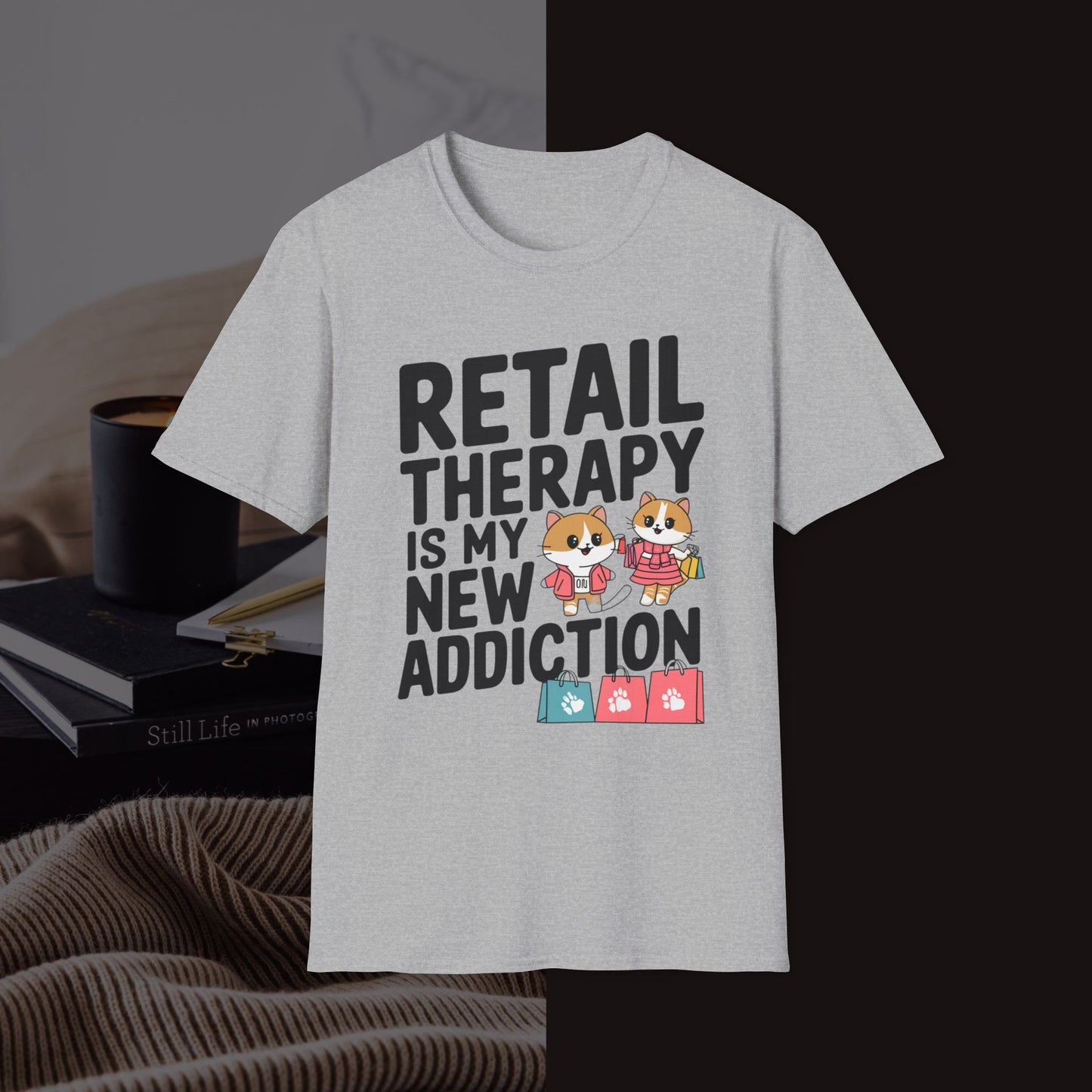 Retail Therapy Is My New Addiction Unisex Softstyle T-Shirt