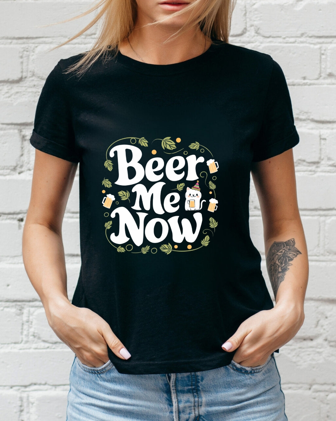 Beer Me Now Cotton T-Shirt