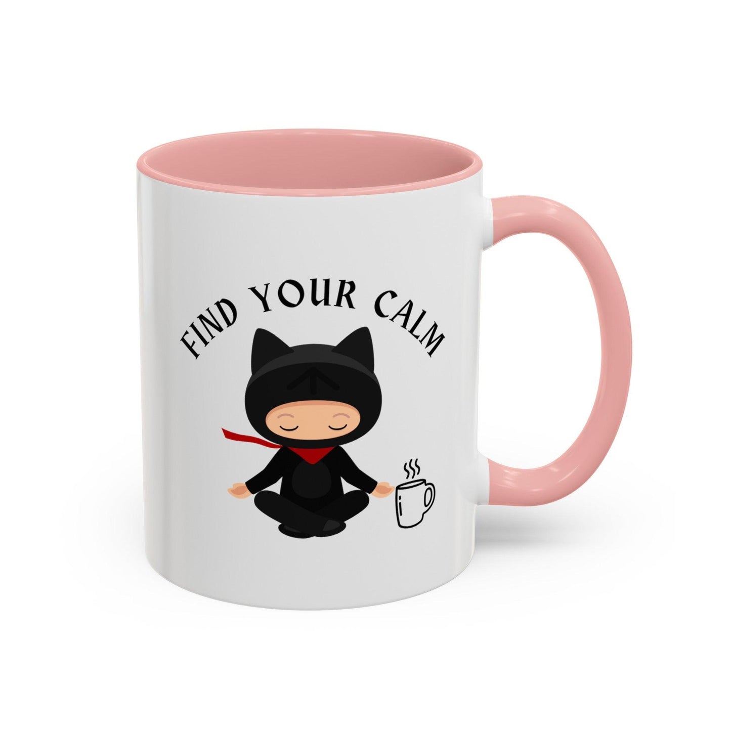 Billien Purrfect Sleep Printify 11 oz 11oz accent mug Coffee Mugs Holiday Picks Home & Living Kitchen Mugs Spring Essentials two tone White base