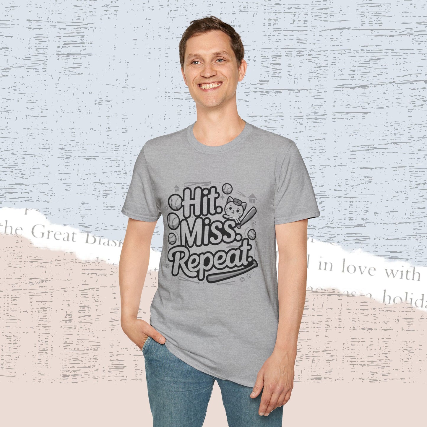 Hit Miss Repeat Cotton Men Tee