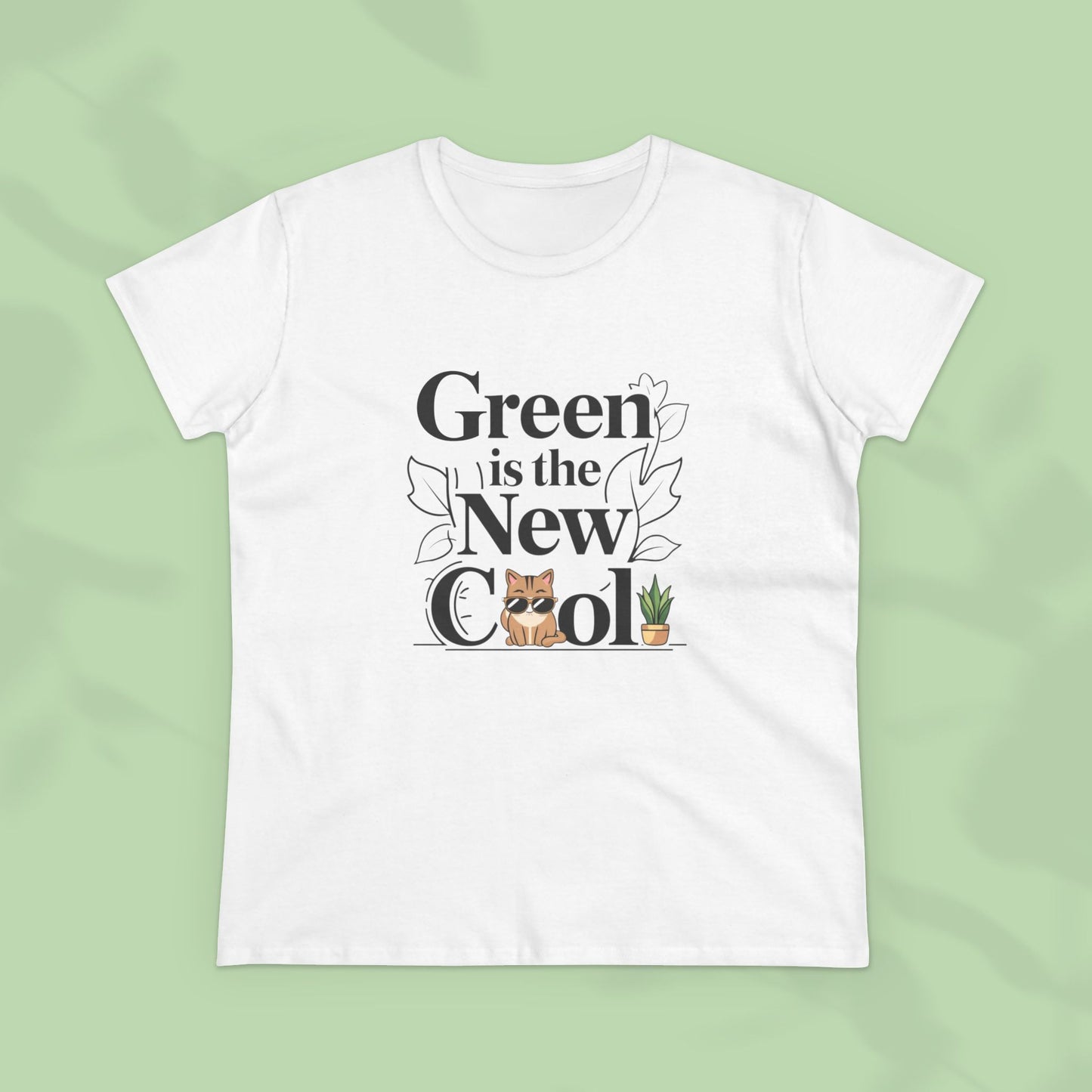 Green Is The New Cool Women Cotton Tshirt