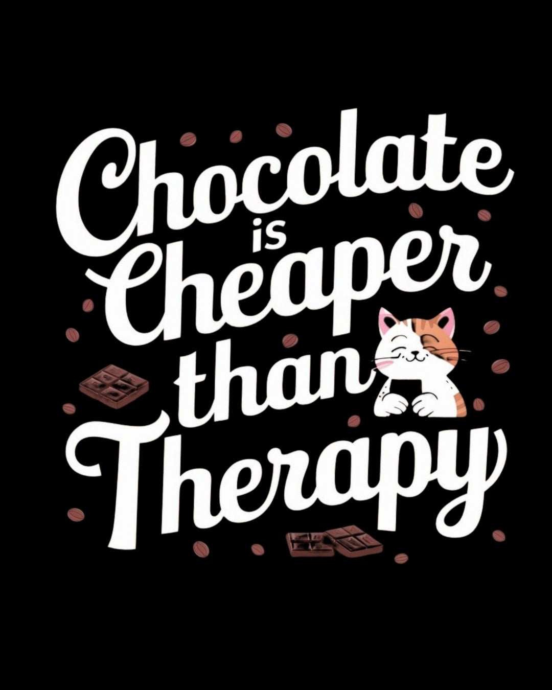 Chocolate Is Cheaper Than Therapy Cotton Tshirt