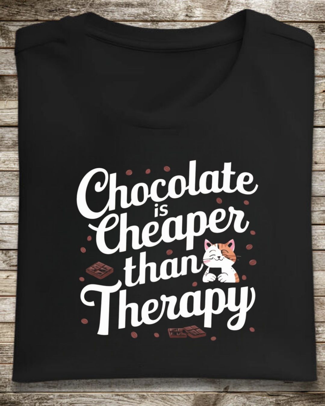 Chocolate Is Cheaper Than Therapy Cotton Tshirt