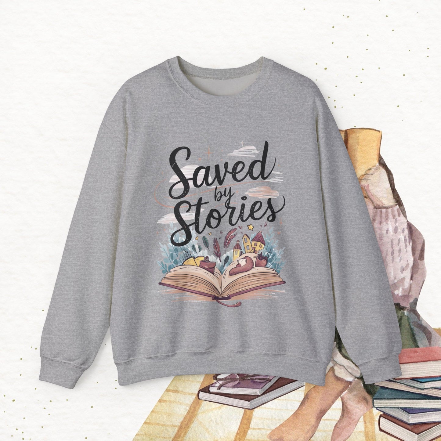 Saved By Stories Ultra Cotton Crewneck Sweatshirt