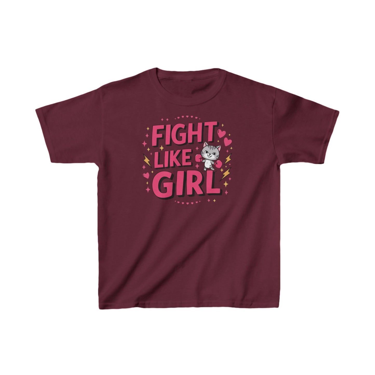 Fight Like Girl Kids Cotton T-Shirt