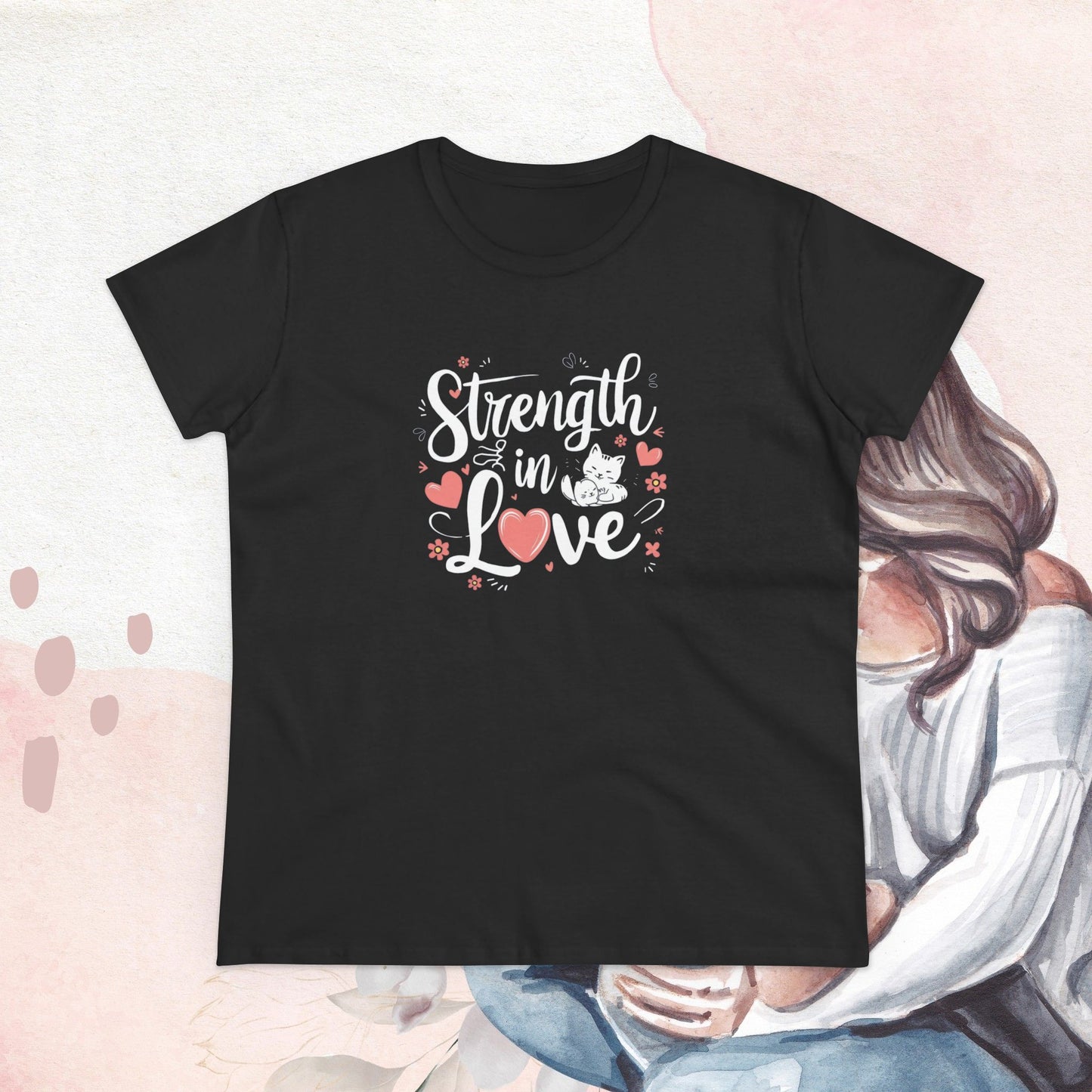 Strength In Love Women Cotton Tshirts