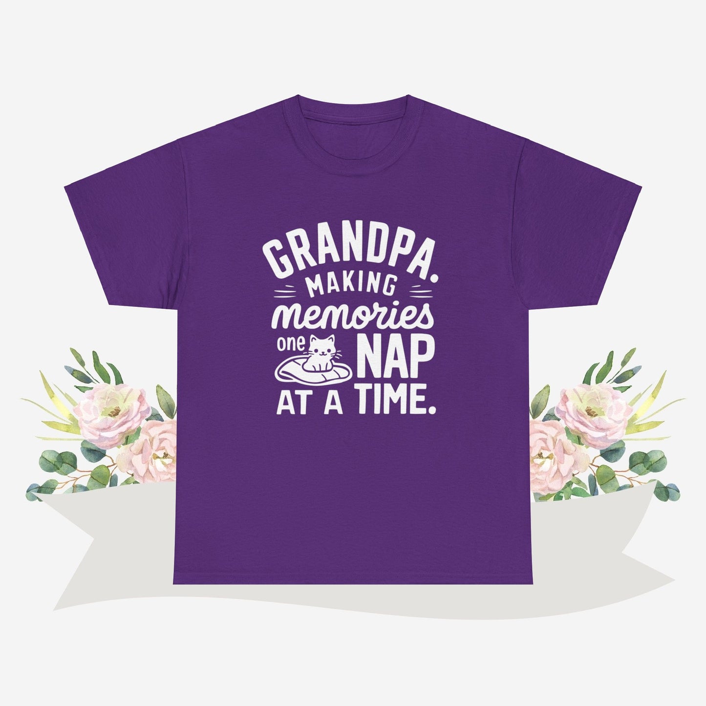 Grandpa Making Memory One Nap A Time Cotton T-Shirt