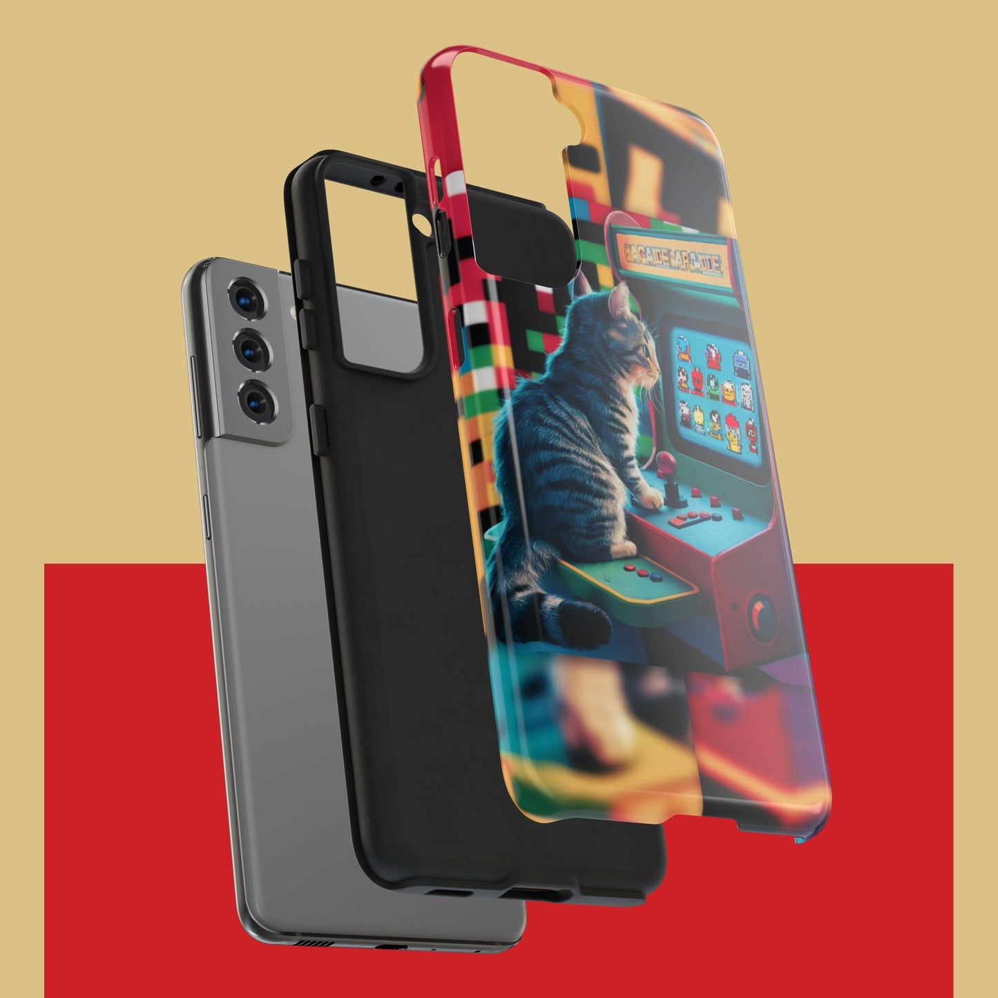 Meowstalgia Wireless Charging Support Tough Case.