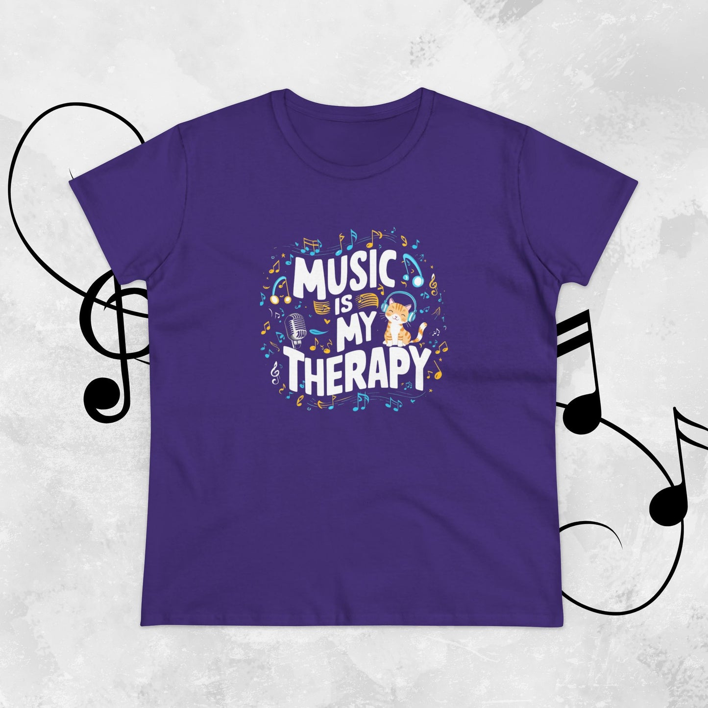 Music Is My Therapy Women Tshirts