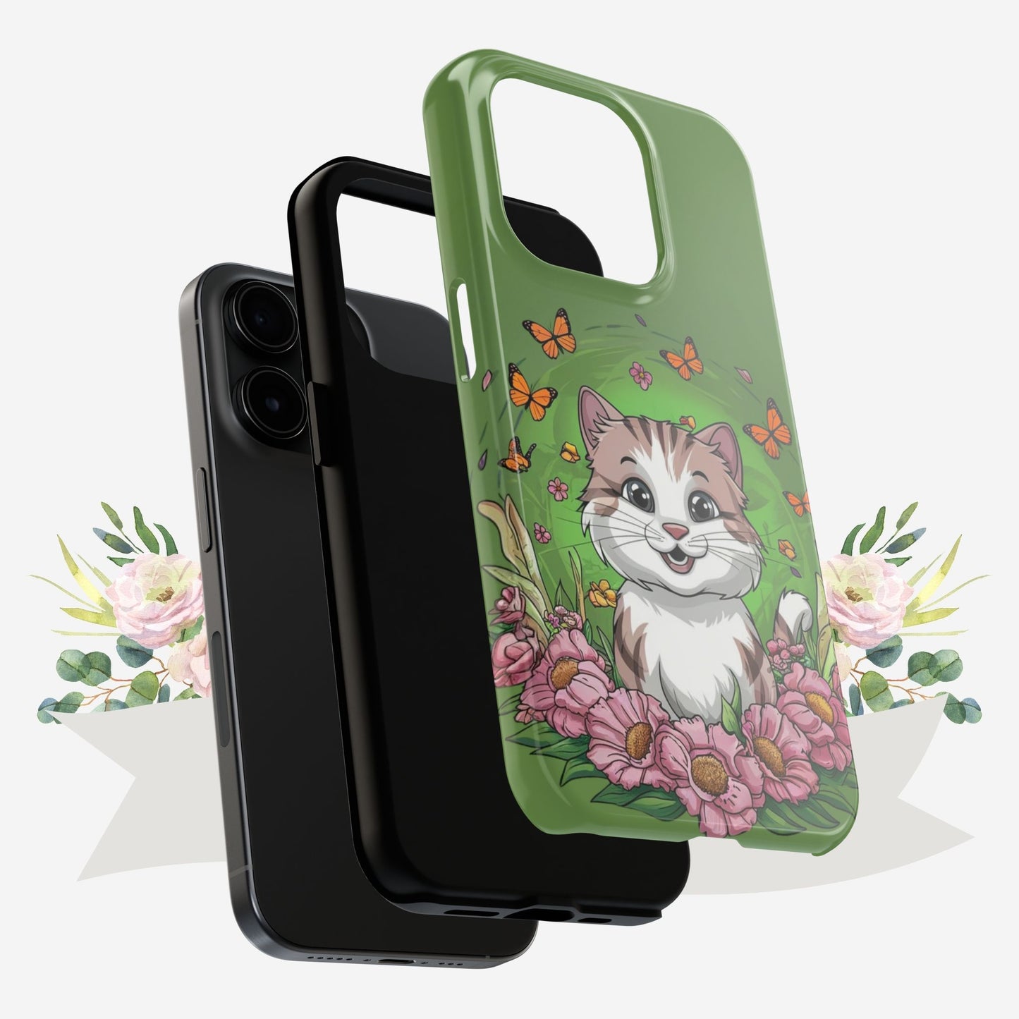 Green Mewsic Wireless Charging Support Tough Case