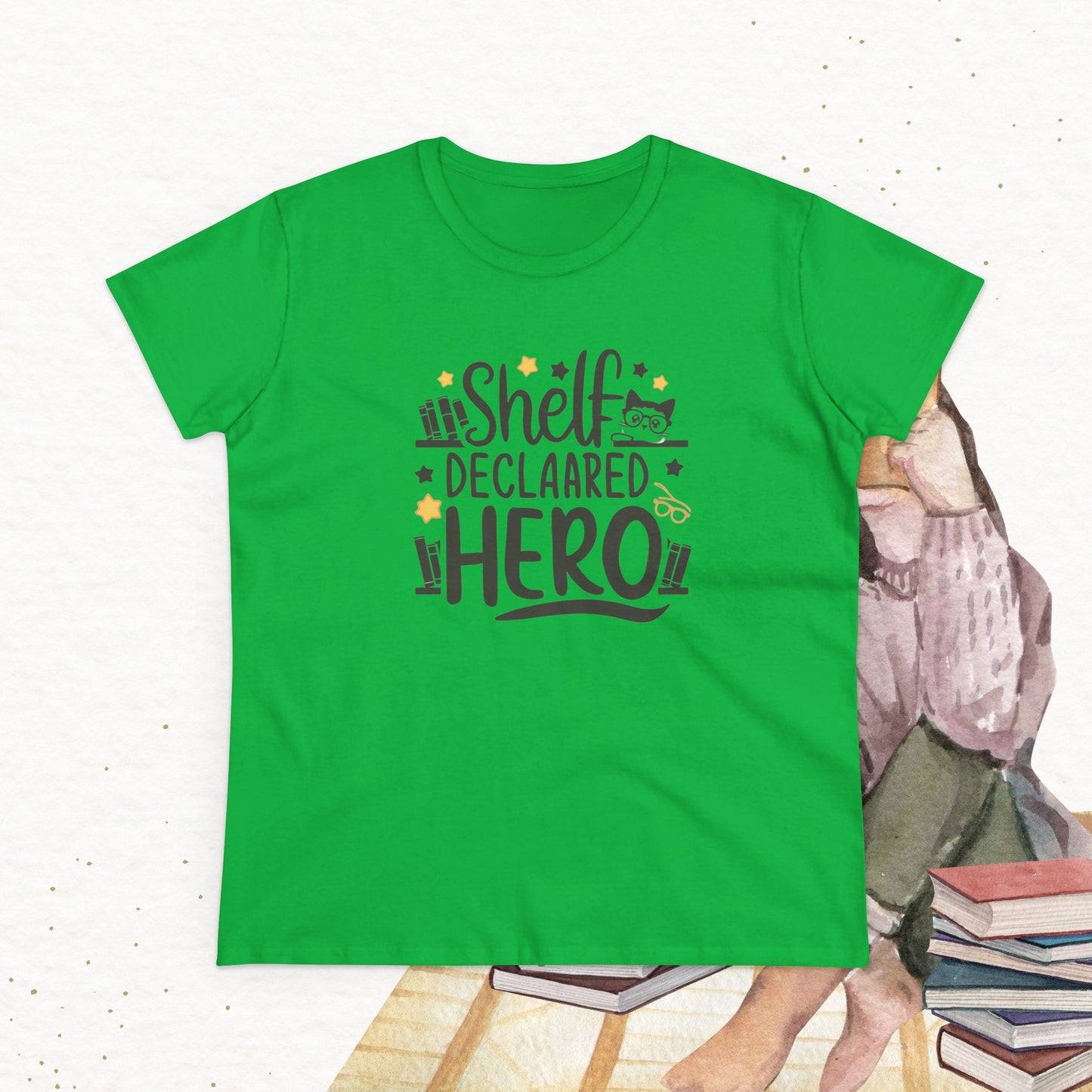 Self Declared Hero Book Lovers Women T-Shirt