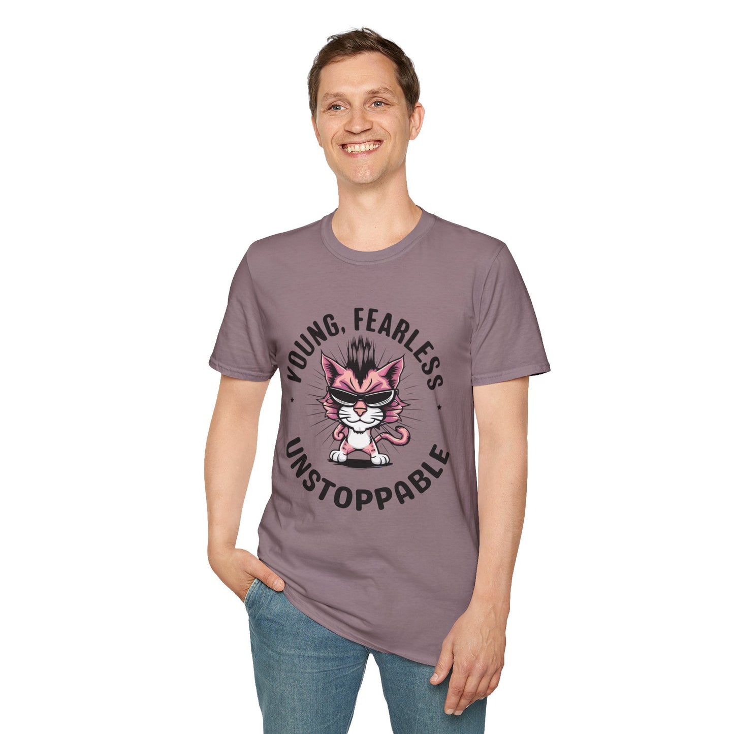 Young Fearless Unstoppable Cotton Men Tee