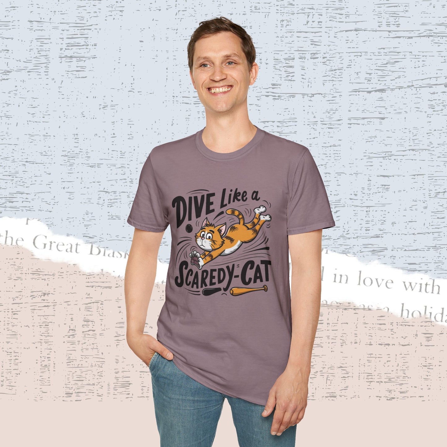 Dive Like Scaredy Cat Cotton Men Tee