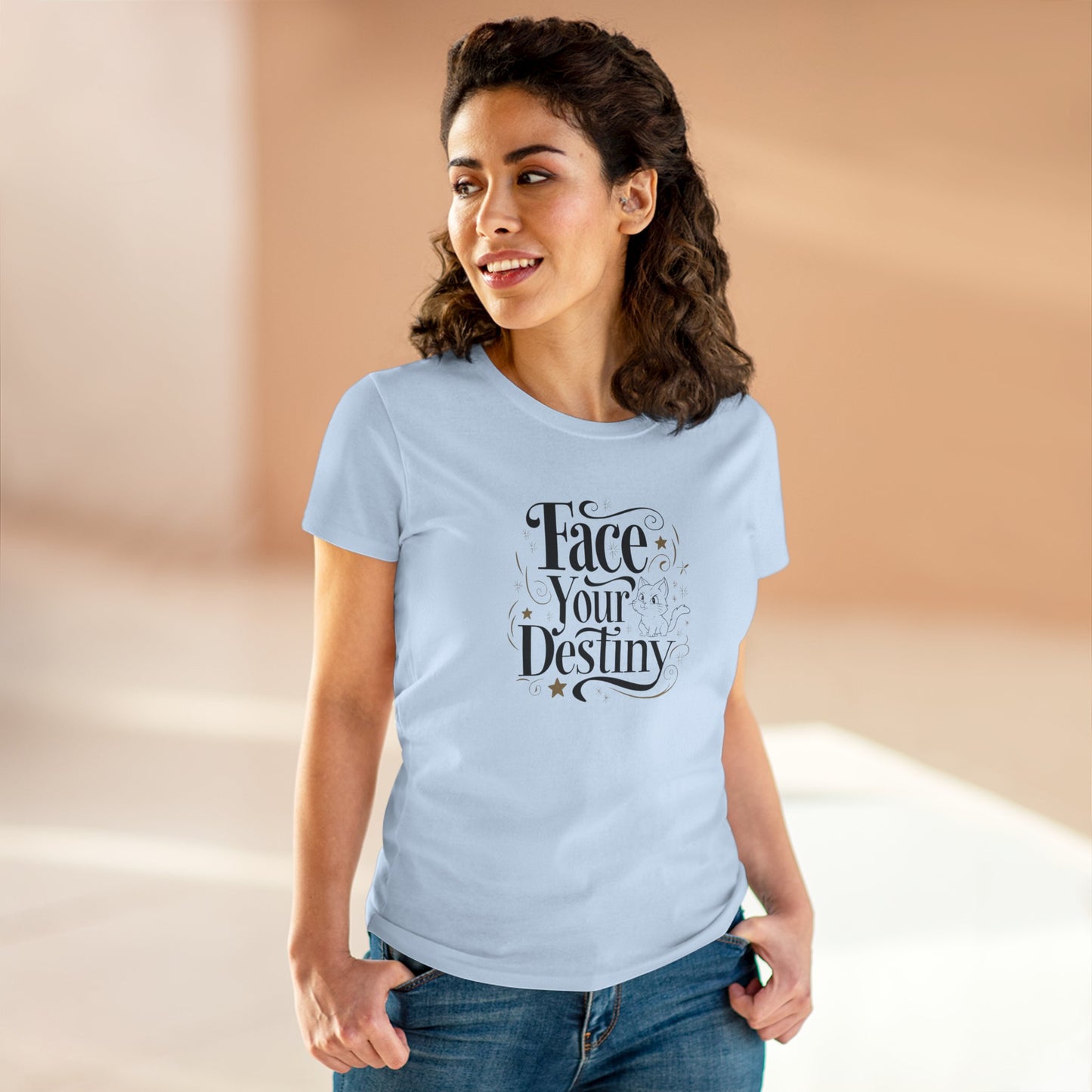 Face Your Destiny Women Cotton Tshirt