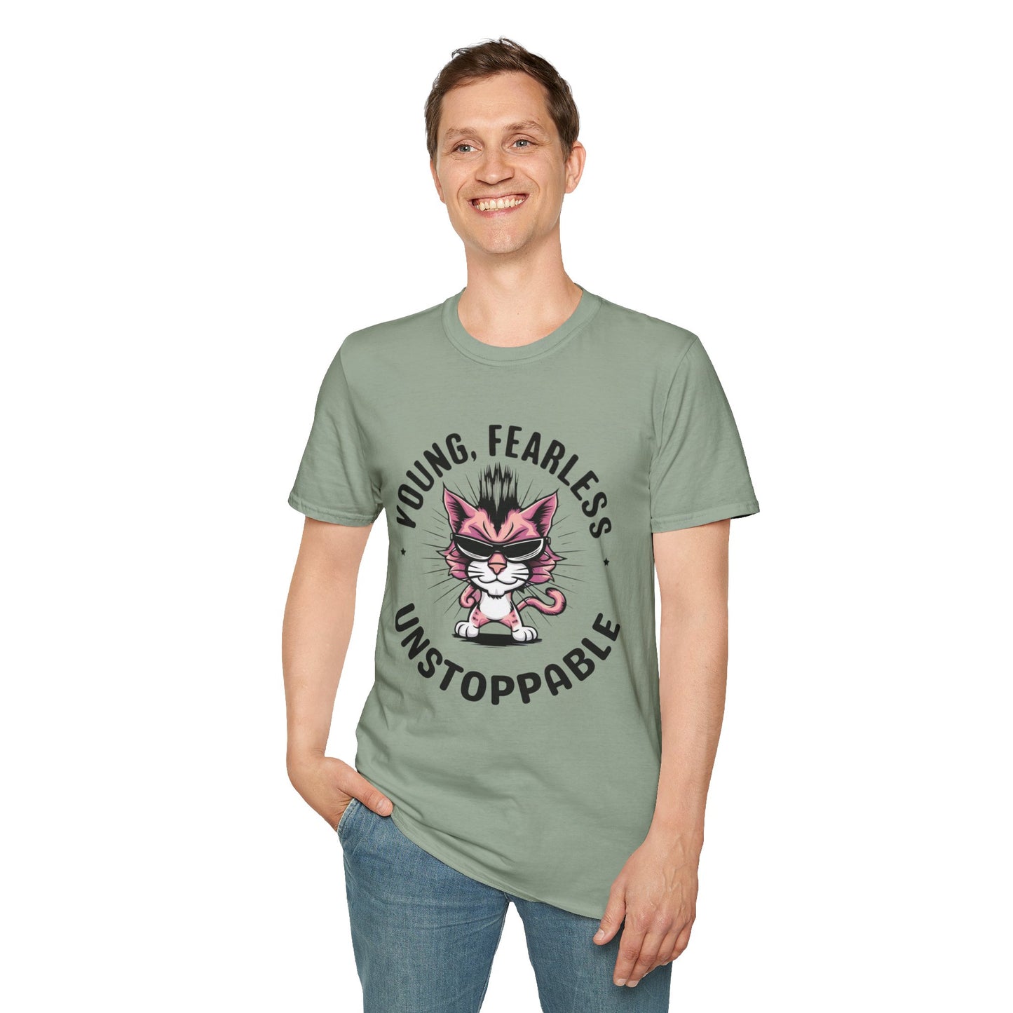 Young Fearless Unstoppable Cotton Men Tee