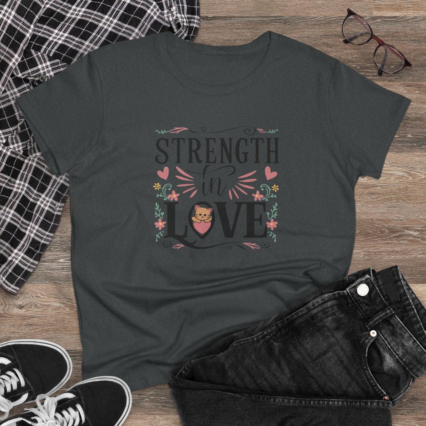 Strength In Love Women Cotton Tshirt