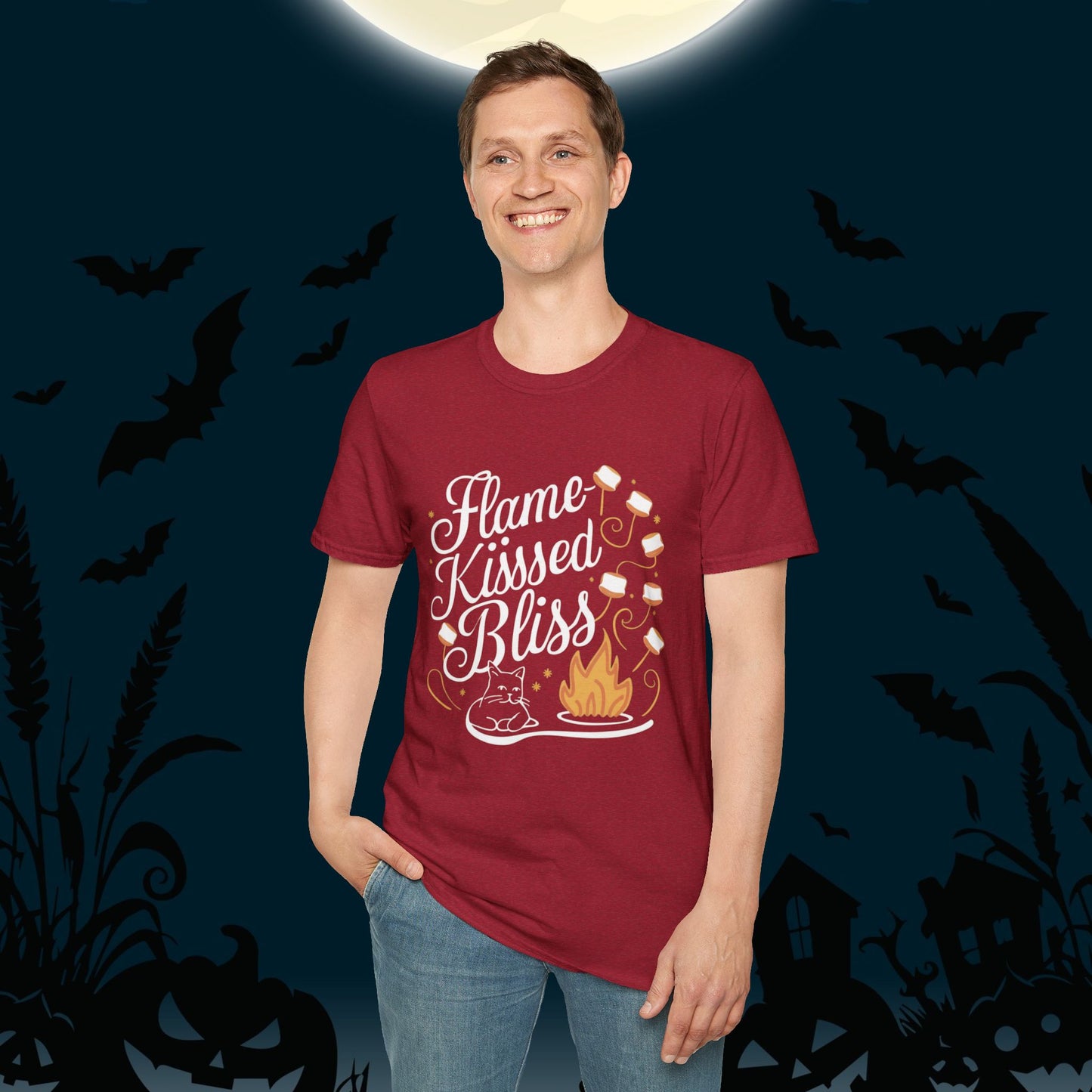 Flame Kiss Bliss Cotton Men Tshirt