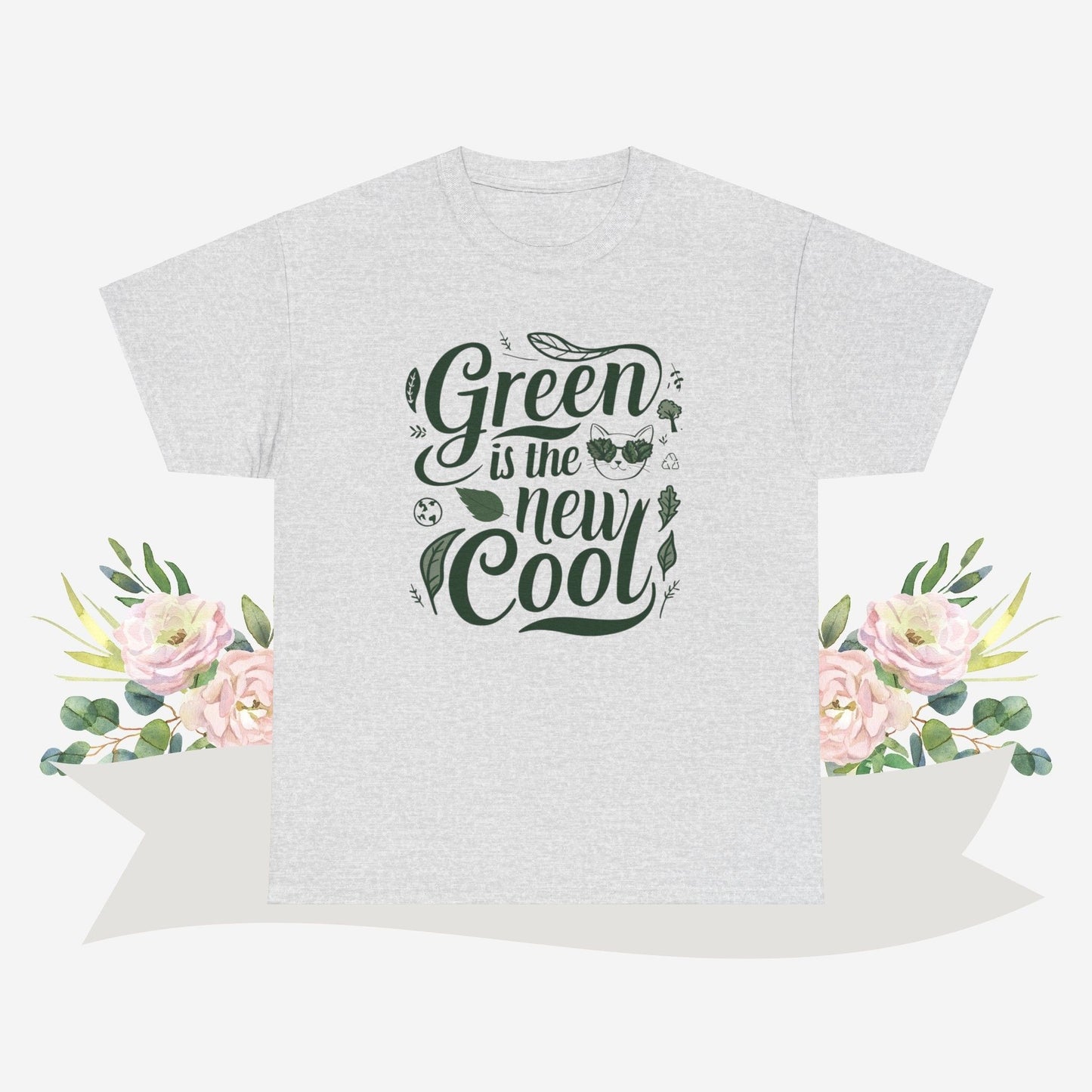 Green Is The New Cool Cotton Crew Neck Tshirt