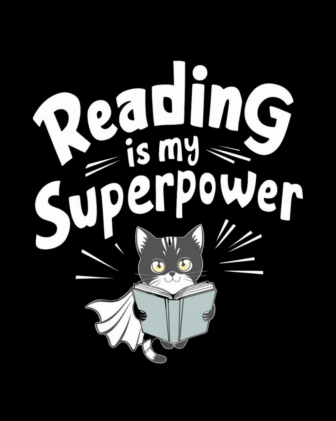 Reading Is My Superpower Booklover Cotton Tshirts