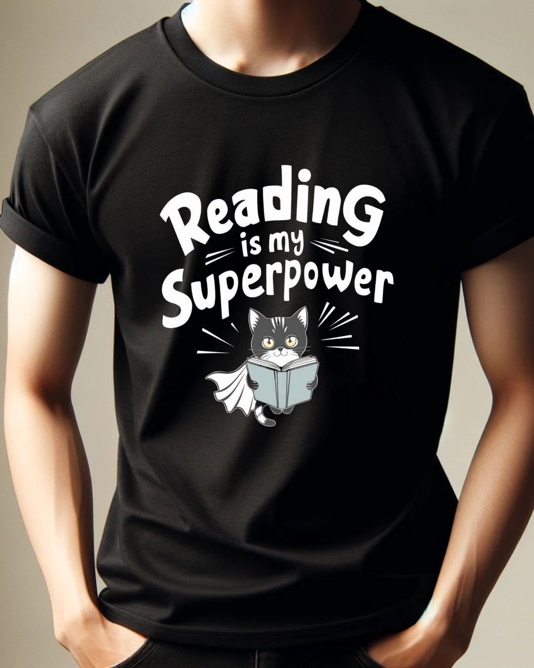 Reading Is My Superpower Booklover Cotton Tshirts