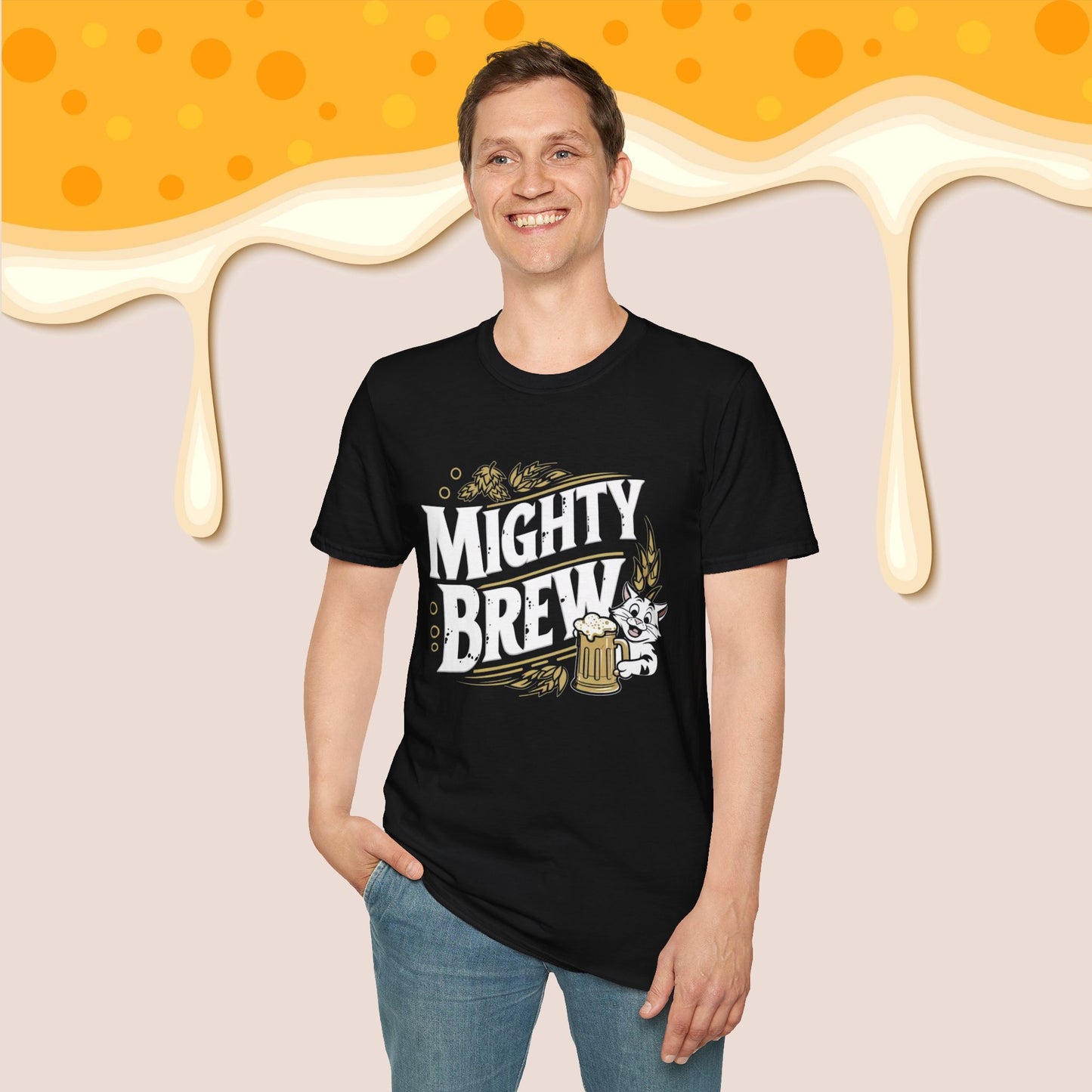 Mighty Brew Cotton Crew Neck Tshirt