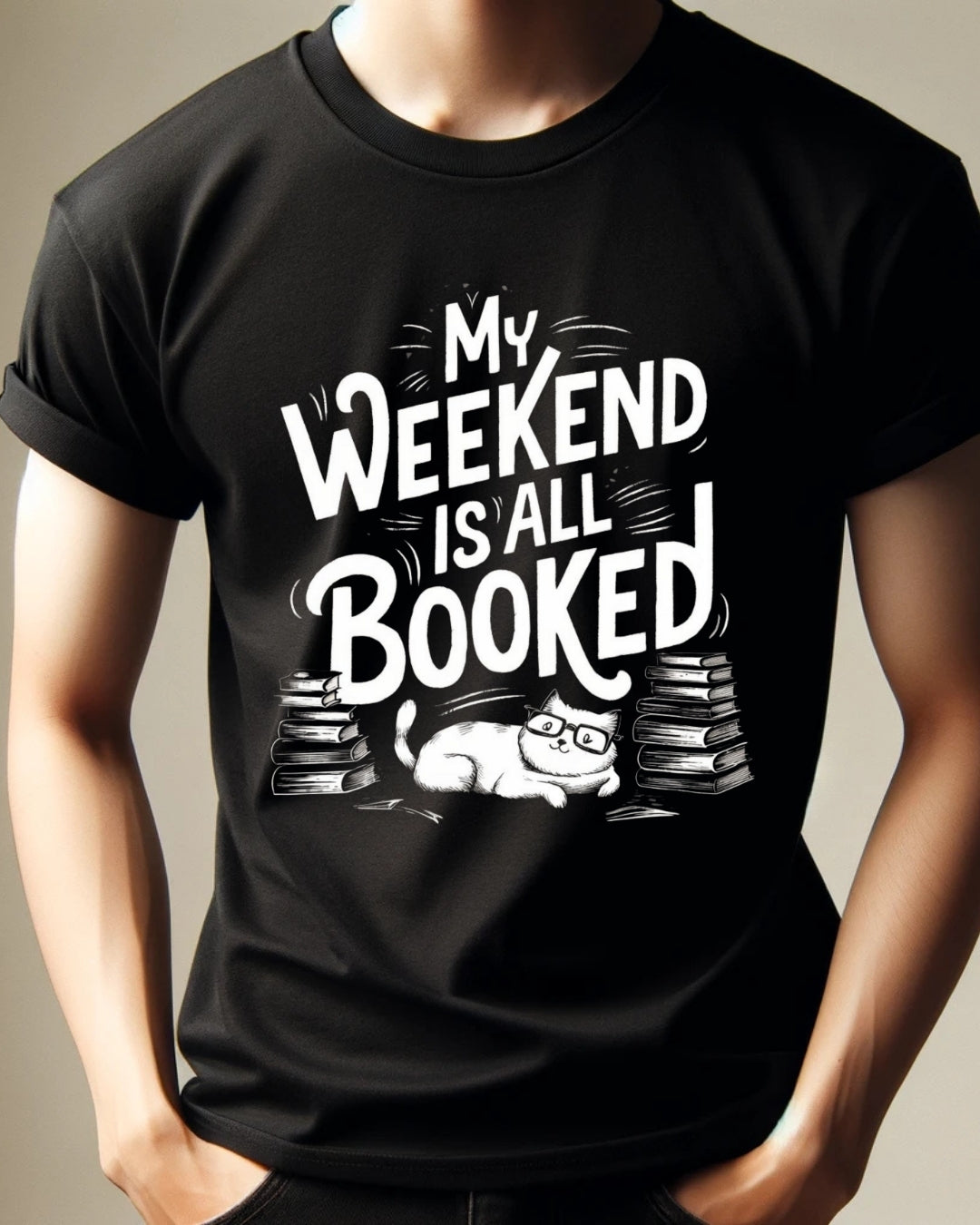 Book Lovers My Weekend Is All Booked Cotton T-Shirt
