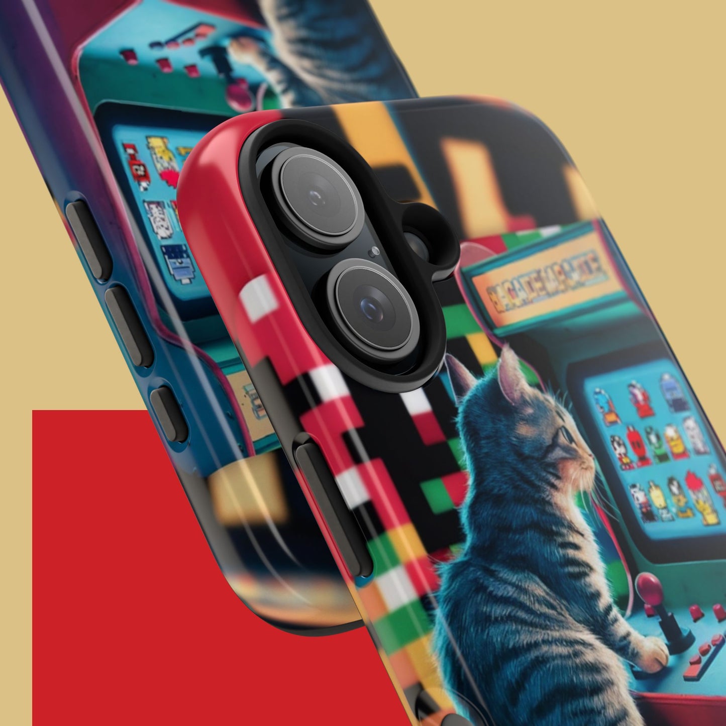 Meowstalgia Wireless Charging Support Tough Case.