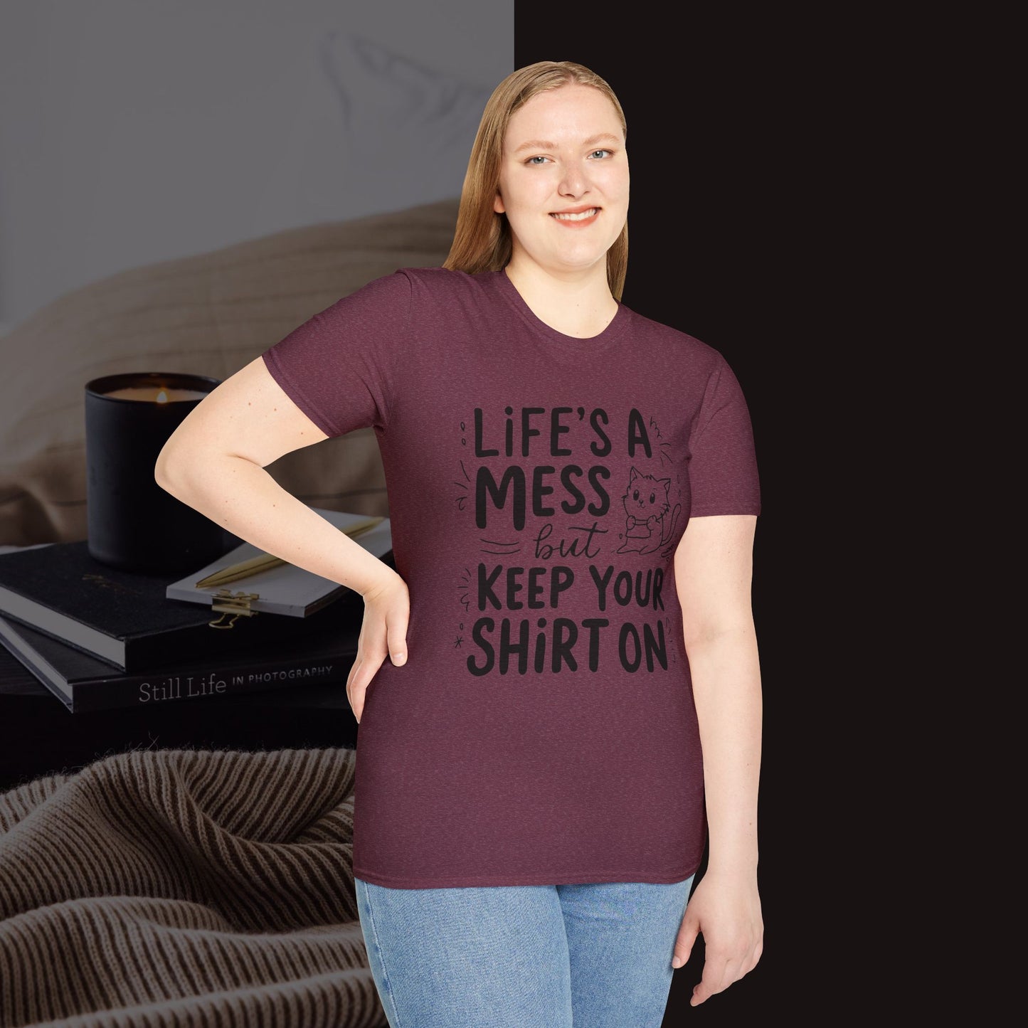 Life Messy Cotton T-Shirt