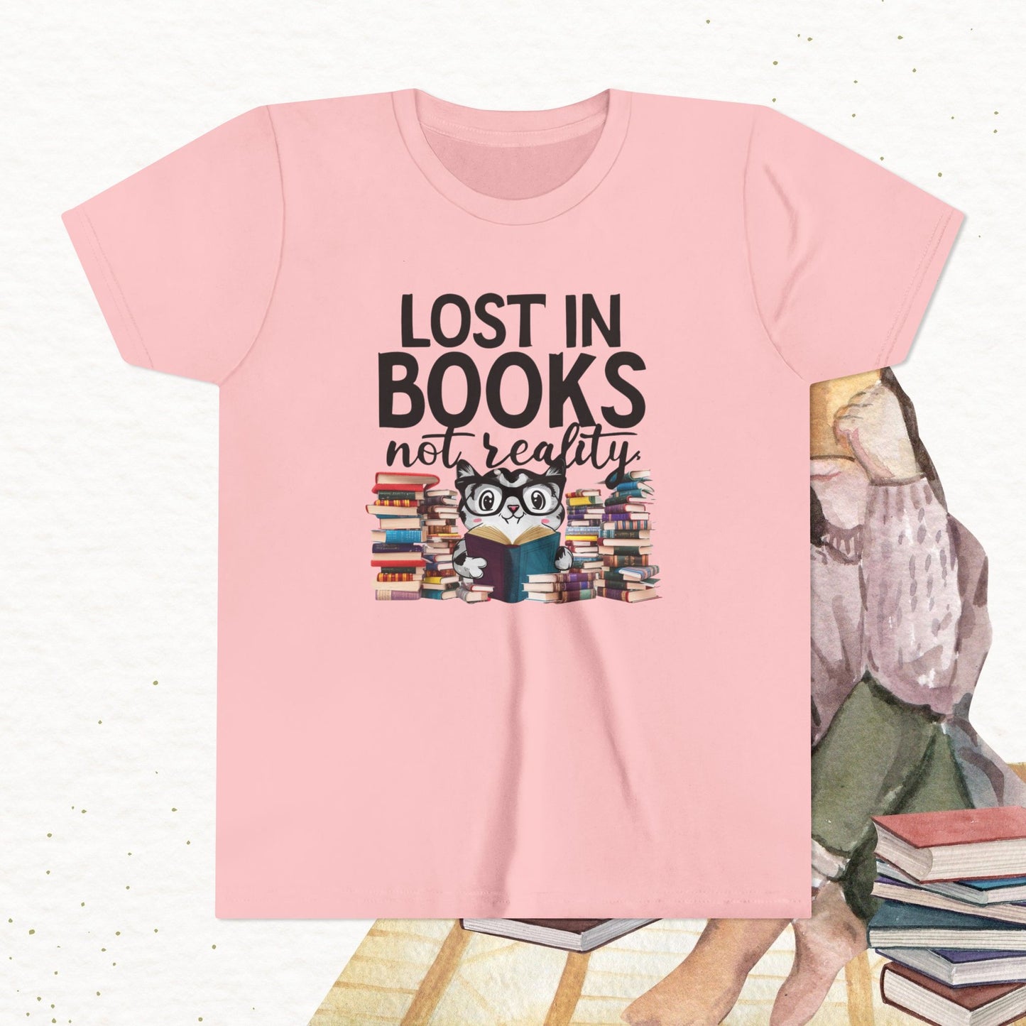 Lost In Book Youth Heavy Cotton T-Shirt
