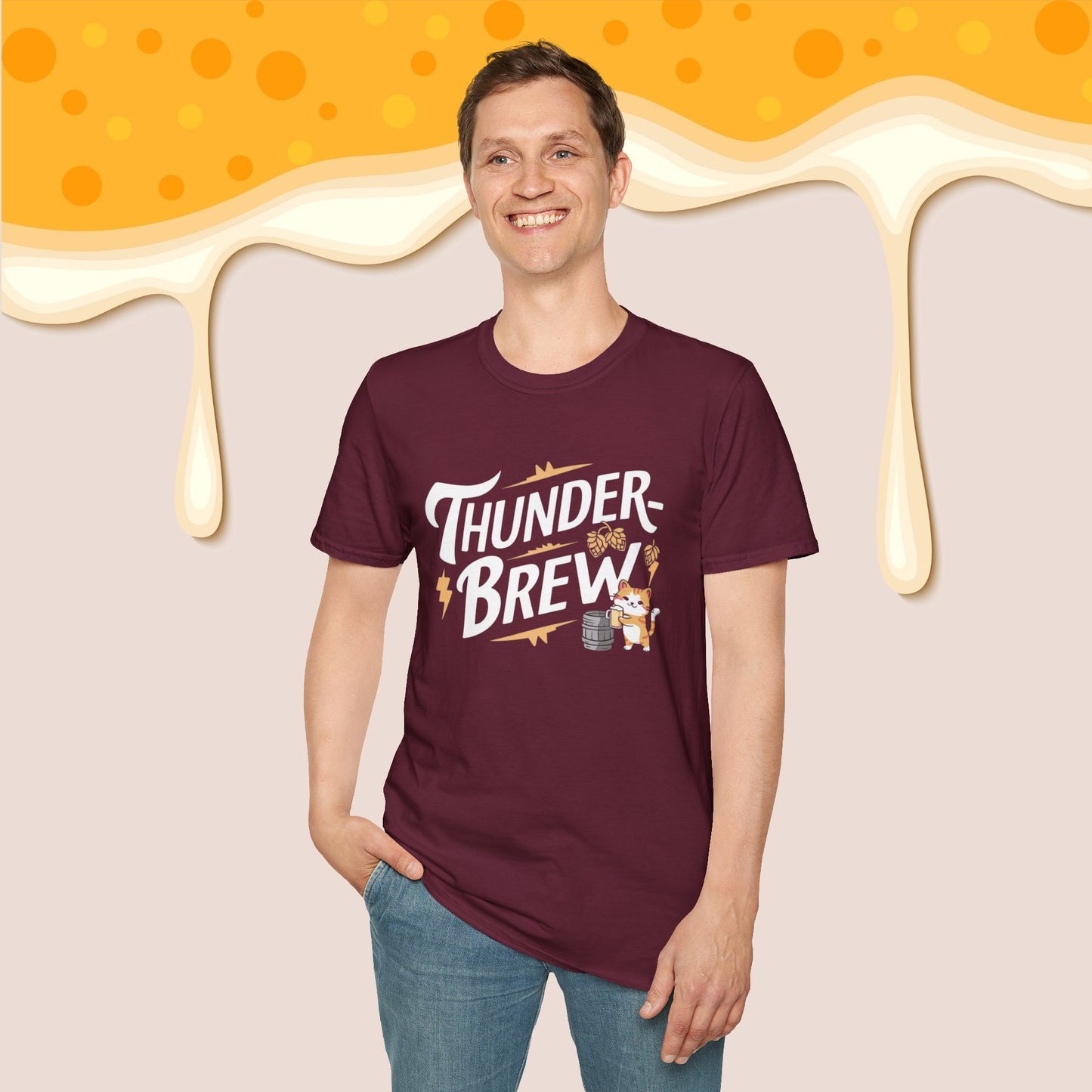 Thunder Brew Cotton Men Tshirt
