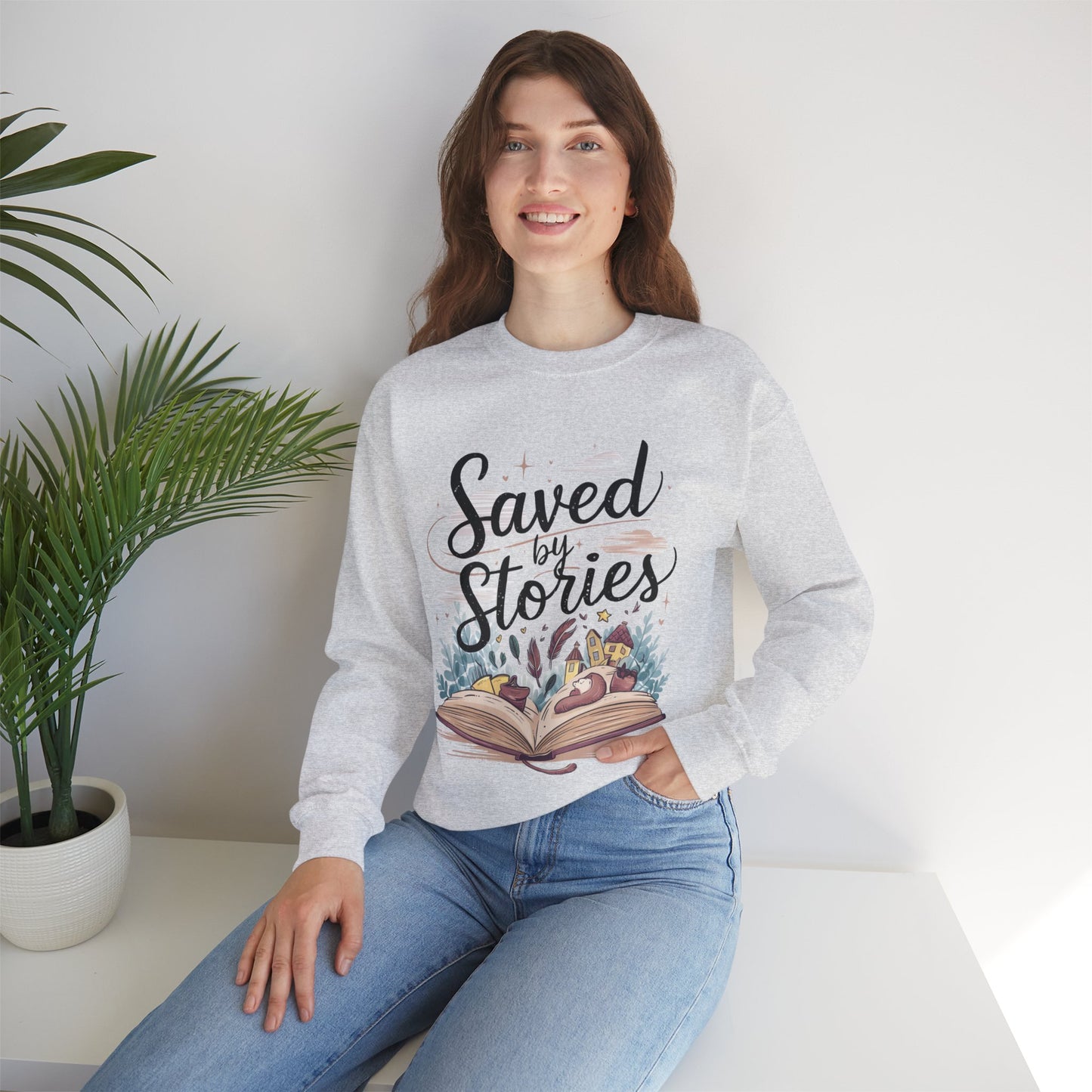 Saved By Stories Ultra Cotton Crewneck Sweatshirt