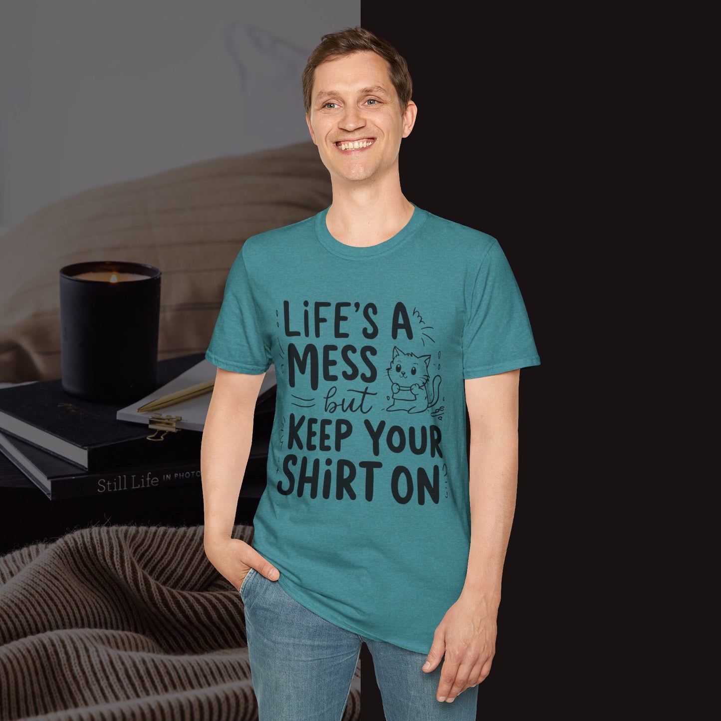 Life Messy Cotton T-Shirt