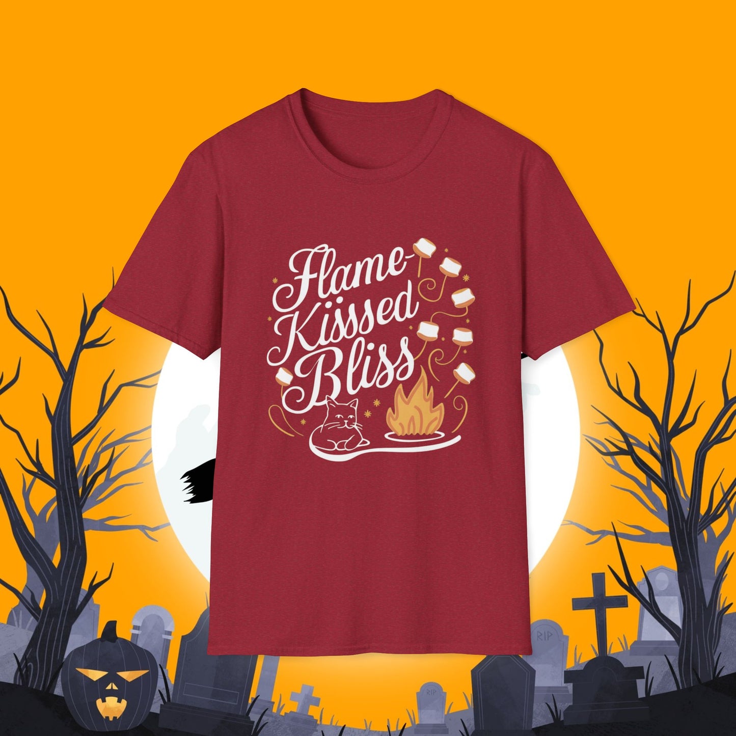 Flame Kiss Bliss Cotton Men Tshirt