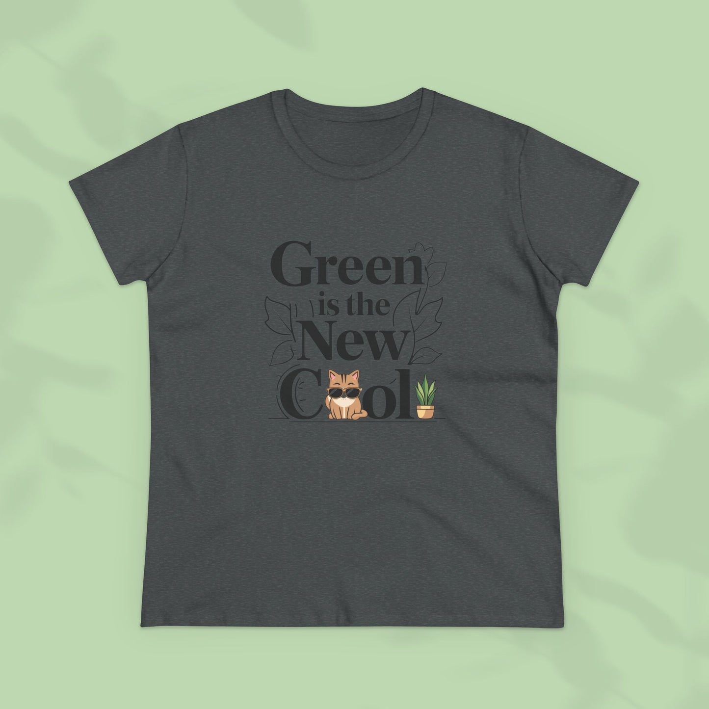 Green Is The New Cool Women Cotton Tshirt