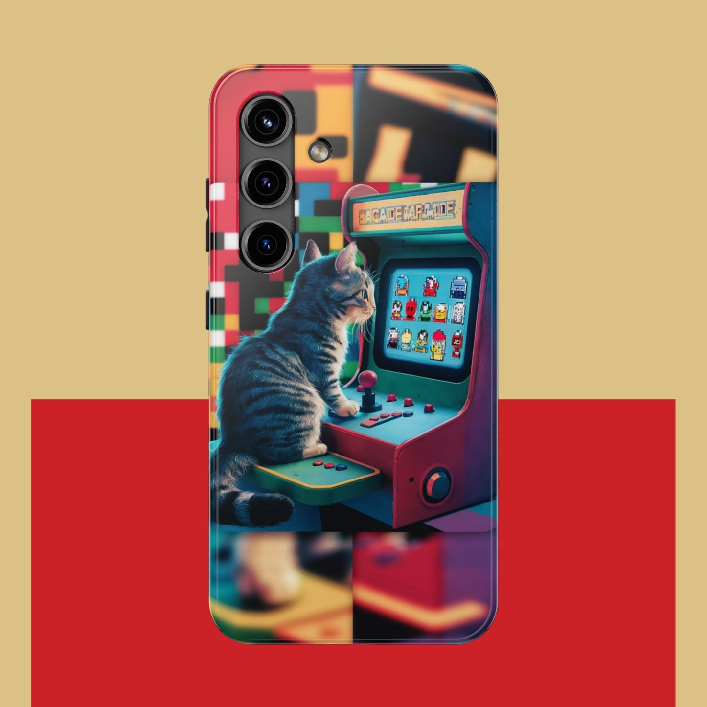 Meowstalgia Wireless Charging Support Tough Case.