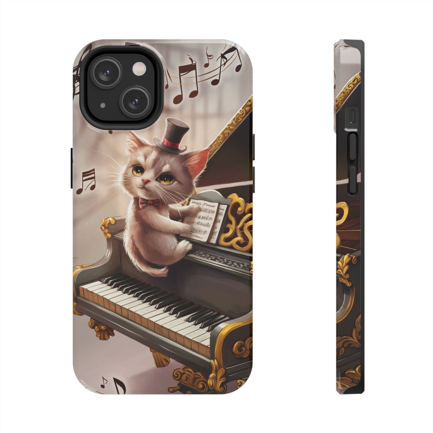 Meowsic Shield Wireless Charging Support Tough Case