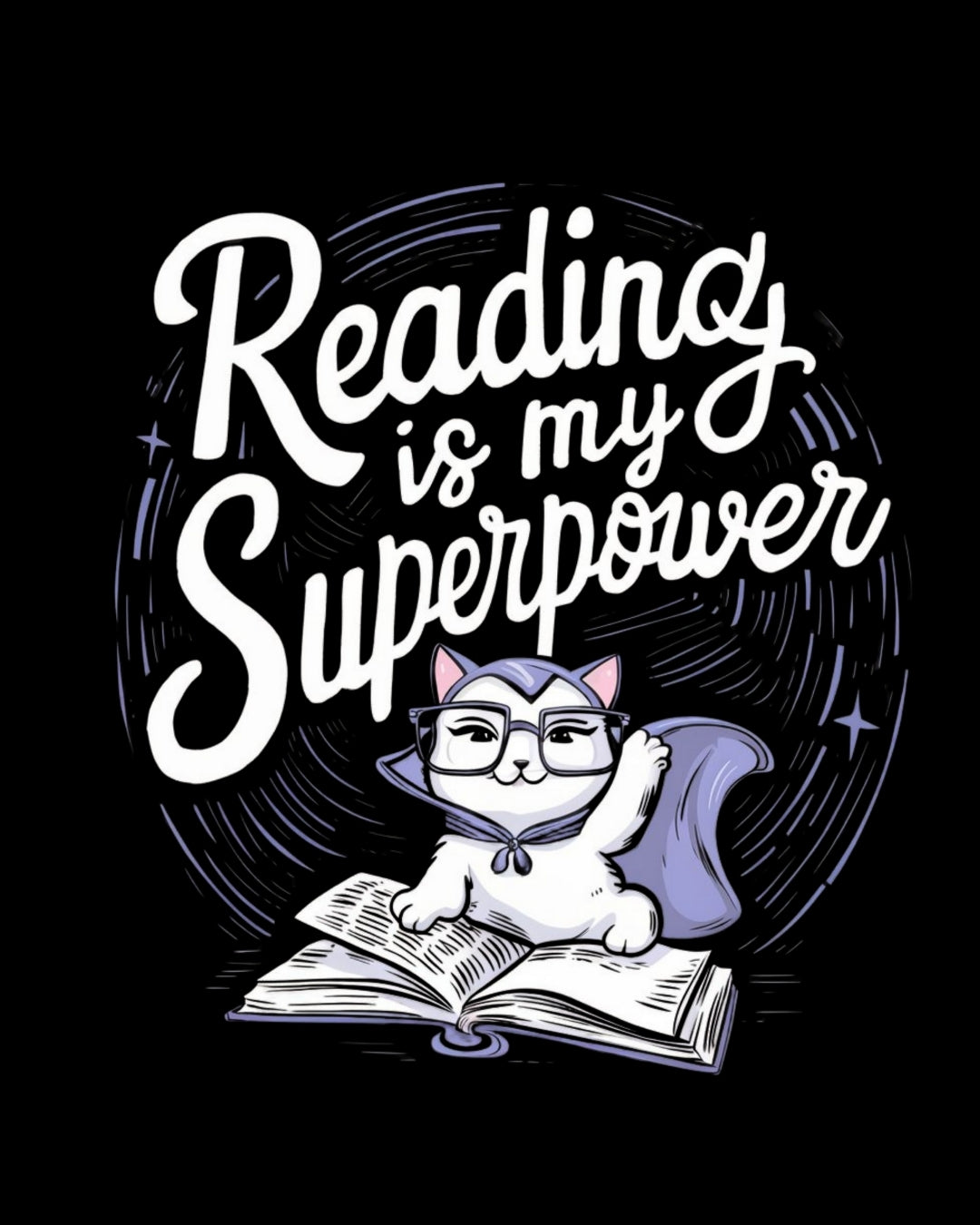 Book Lovers T-Shirt Reading Is My Superpower Cotton Tshirt