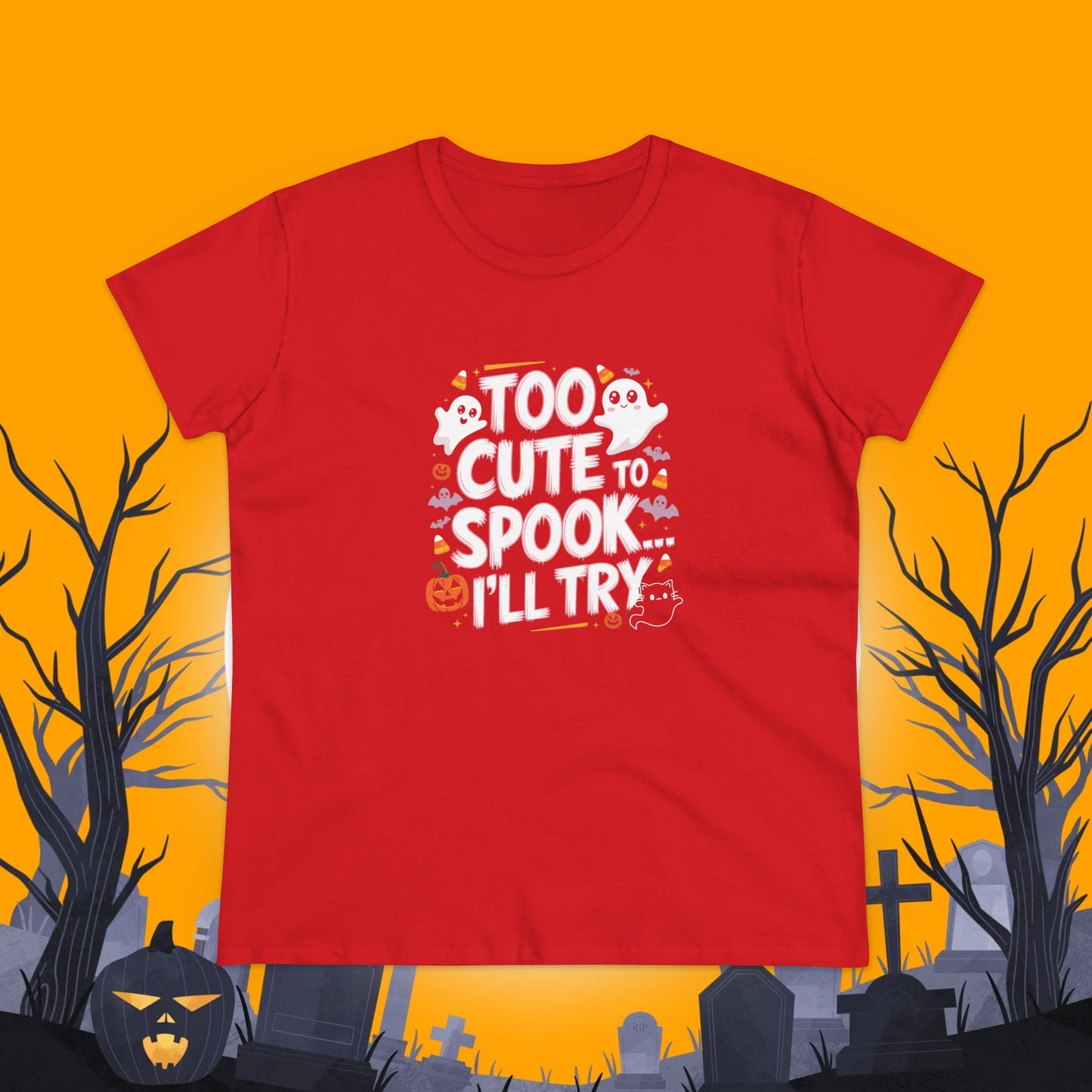Spooky Delights Women Cotton Tshirt