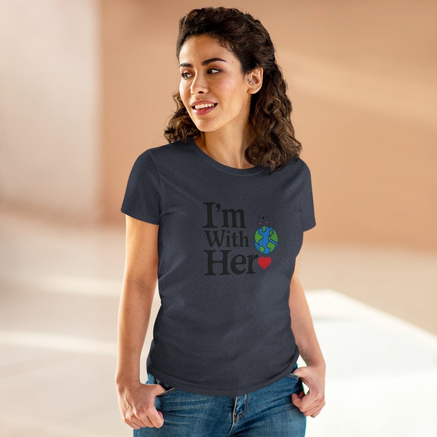 I am With Her Women Cotton Tees