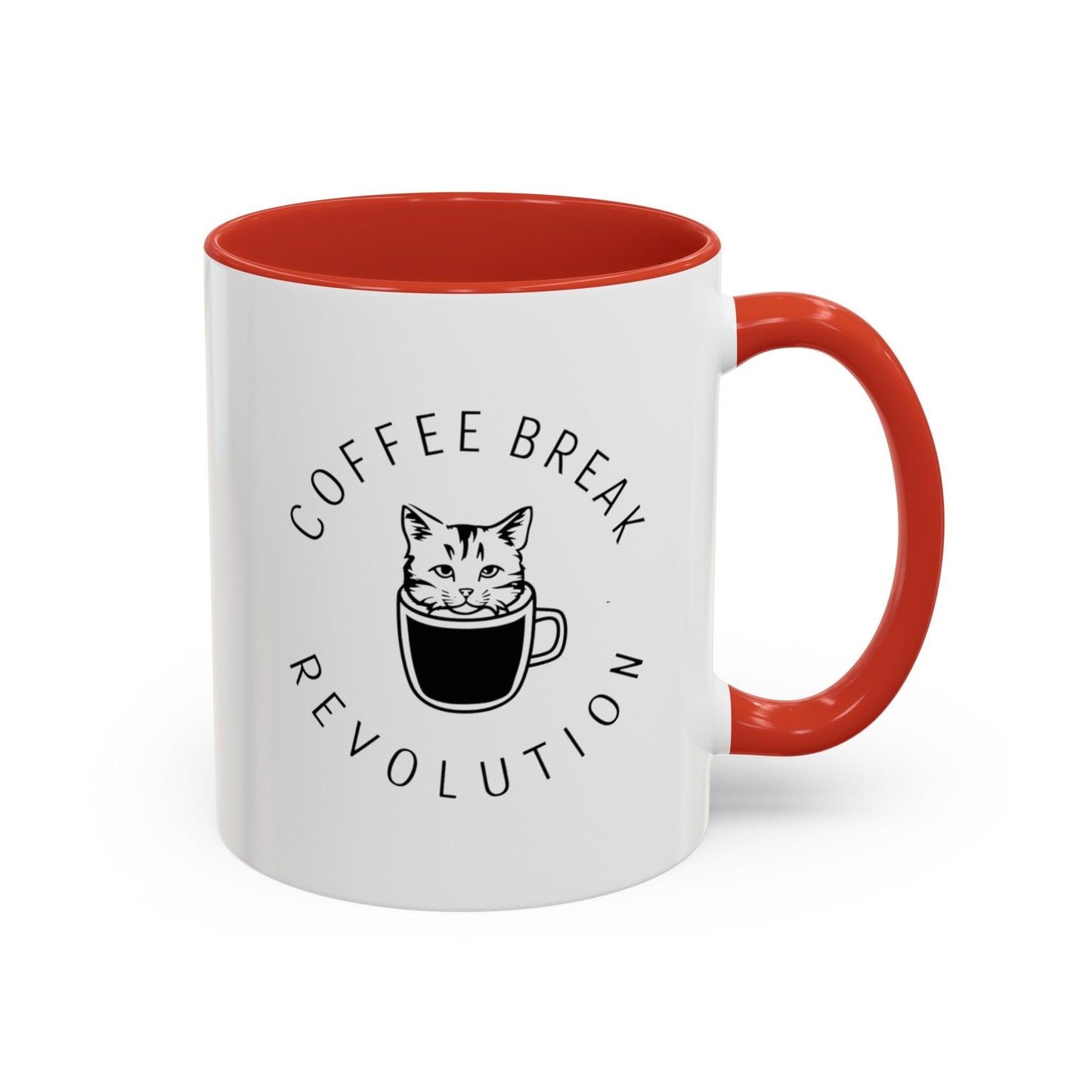 Billien Union Meow Printify 11 oz 11oz accent mug Coffee Mugs Holiday Picks Home & Living Kitchen Mugs Spring Essentials two tone White base