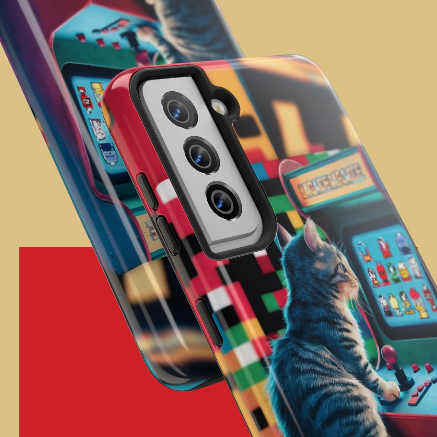 Meowstalgia Wireless Charging Support Tough Case.