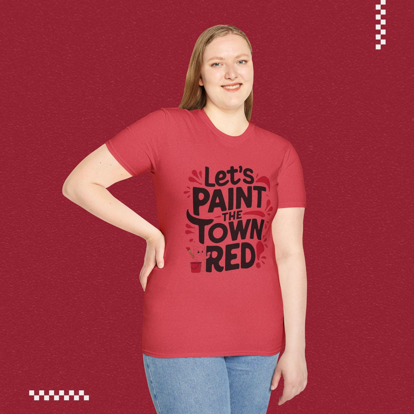Let Paint Town Red Idiom Cotton T-Shirt
