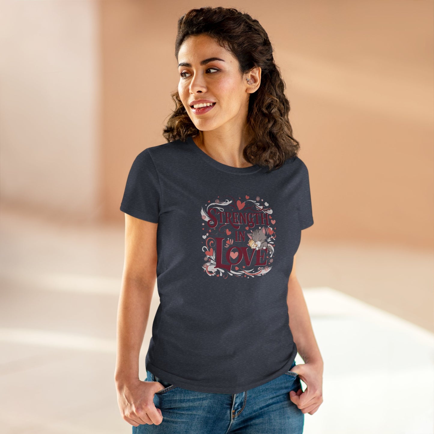 Strength In Love Women Cotton Tshirt