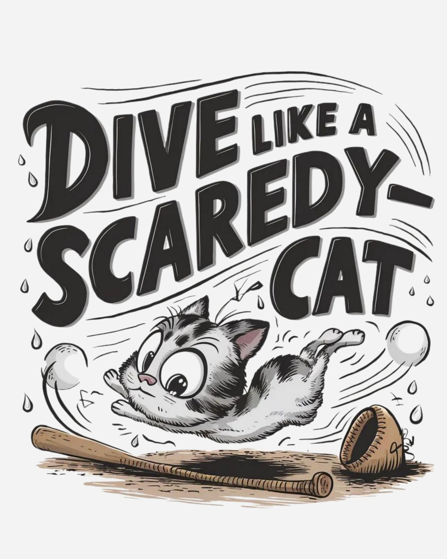Dive Like Scaredy Cat Cotton Tshirt