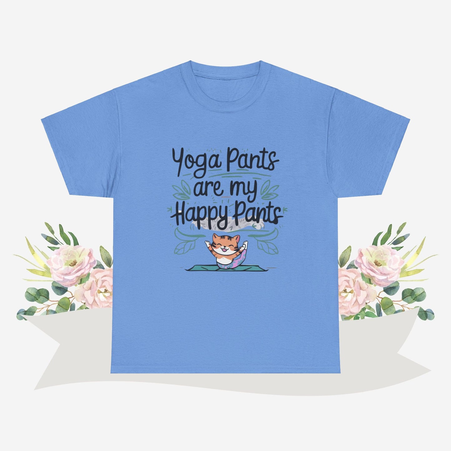 Yoga Pants Are My Happy Pants Cotton Tshirt