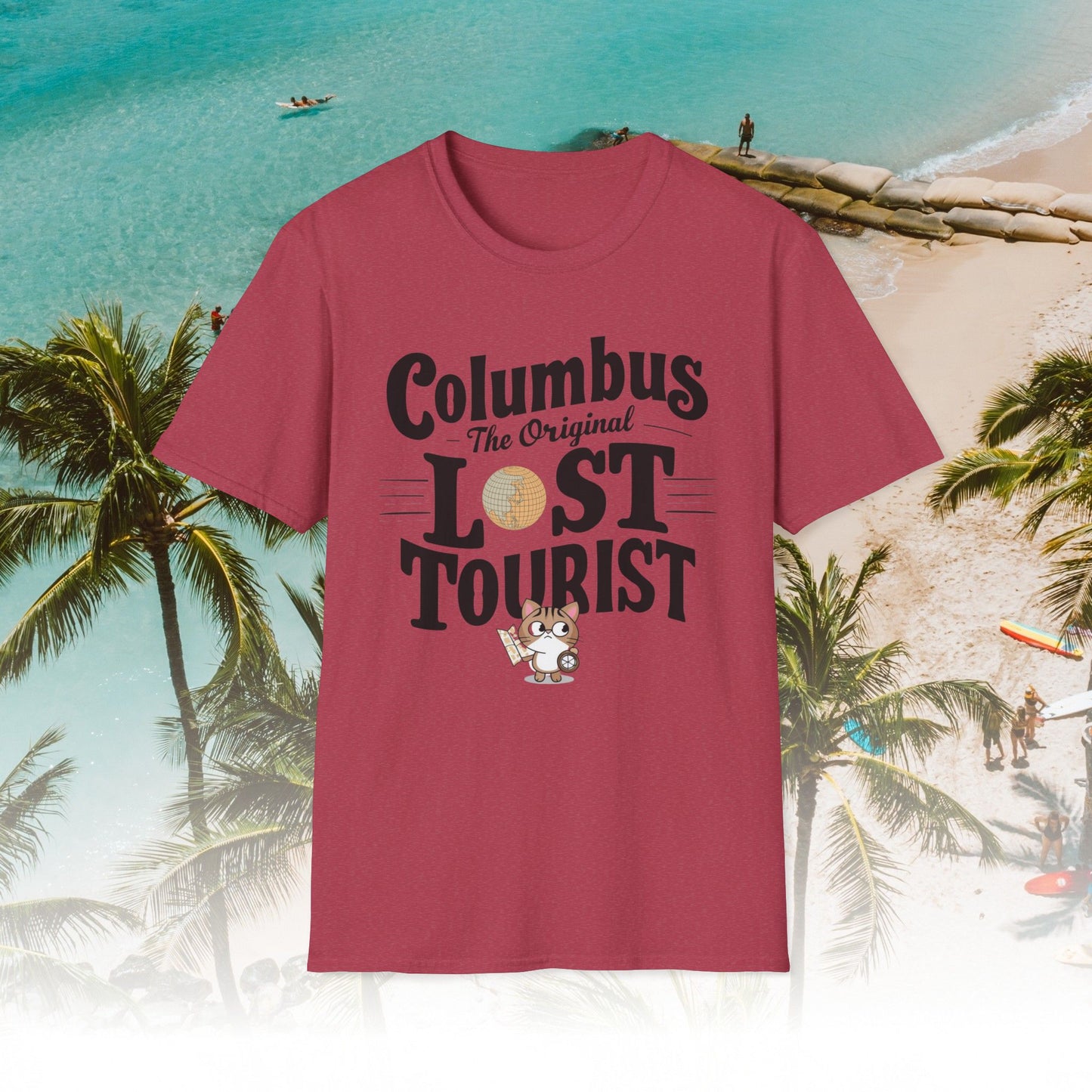 Columbus The Original Lost Tourist Cotton Men Tshirt